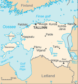 'n Kaart van Estland.